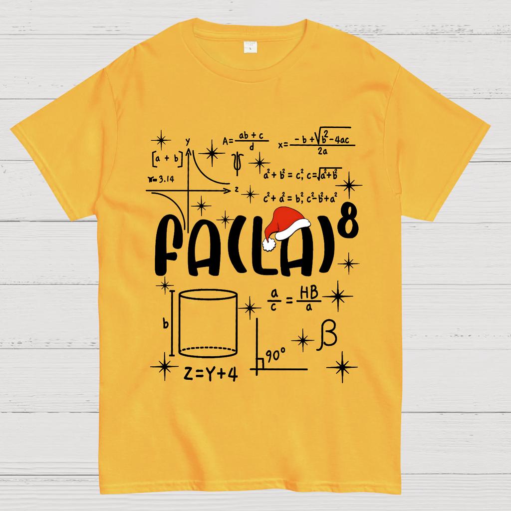Christmas Math Fa La La Cotton Summer Casual Cool Loose T-Shirt