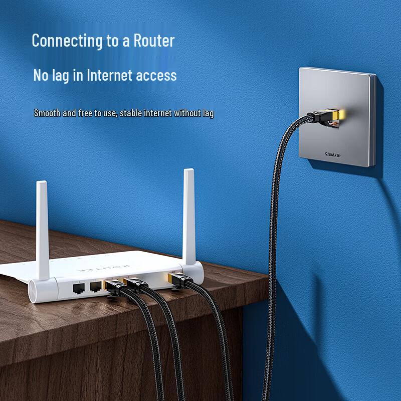 SAMZHE Cat7 Shielded Ethernet Patch Cable