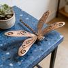 1/2/3Pcs Rusty Dragonfly Decoration Weather-proof 3D Metal Dragonfly Art Statue Indoor Outdoor Garden Patio Backyard Fence Wall Ornament