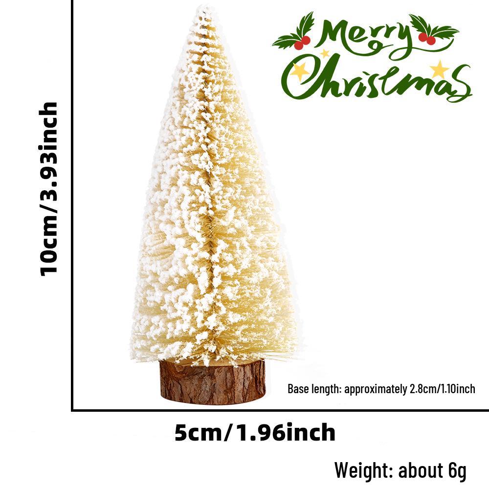 Mini Snow Spray Christmas Tree - Tabletop Holiday Decor Pine Cedar Ornament