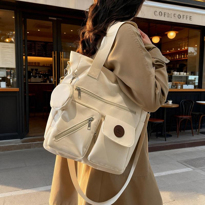Crossbody Handbag Women's Multi-Pocket Tote Bag Lightweight Capacity Commuter Shoulder Bag