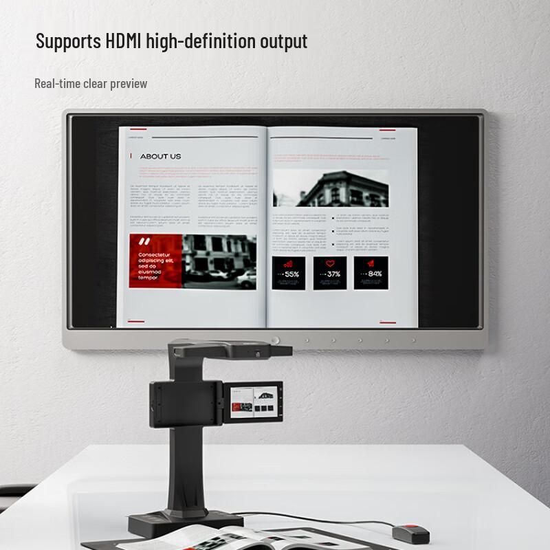 Deli 15169 High-Speed Document Camera with A3 Mat CN Plug (adapter Included)
