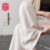 MINISO Women's High-Waist Linen Blend Wide-Leg Pants