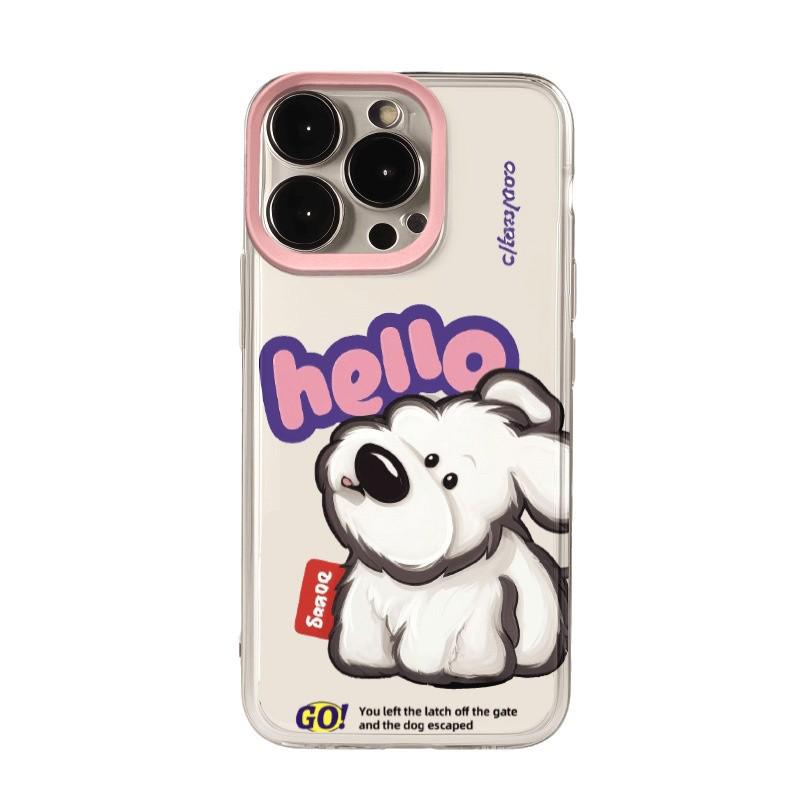 Hello Puppy Phone Case for iPhone 16 Pro/14/13/12, SE, Apple XR/XS Max/7/8 Plus