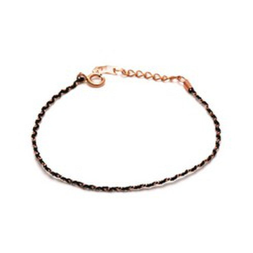 14K Silk Black Twisted Chain Bracelet Jnb24889
