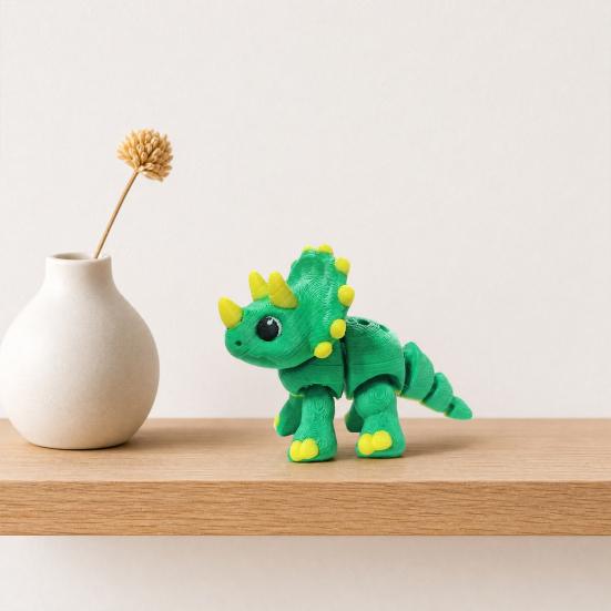 Articulated Dragon Keychain, Cute Dinosaur Keyring with Movable Joints, Flexible 3D Printed Animal Pendant for Backpack Gift