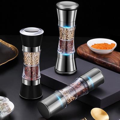 Fillable Double Head Pepper Grinder Long Lasting Freshs Keeping Spice Grinder Kitchen Accessories