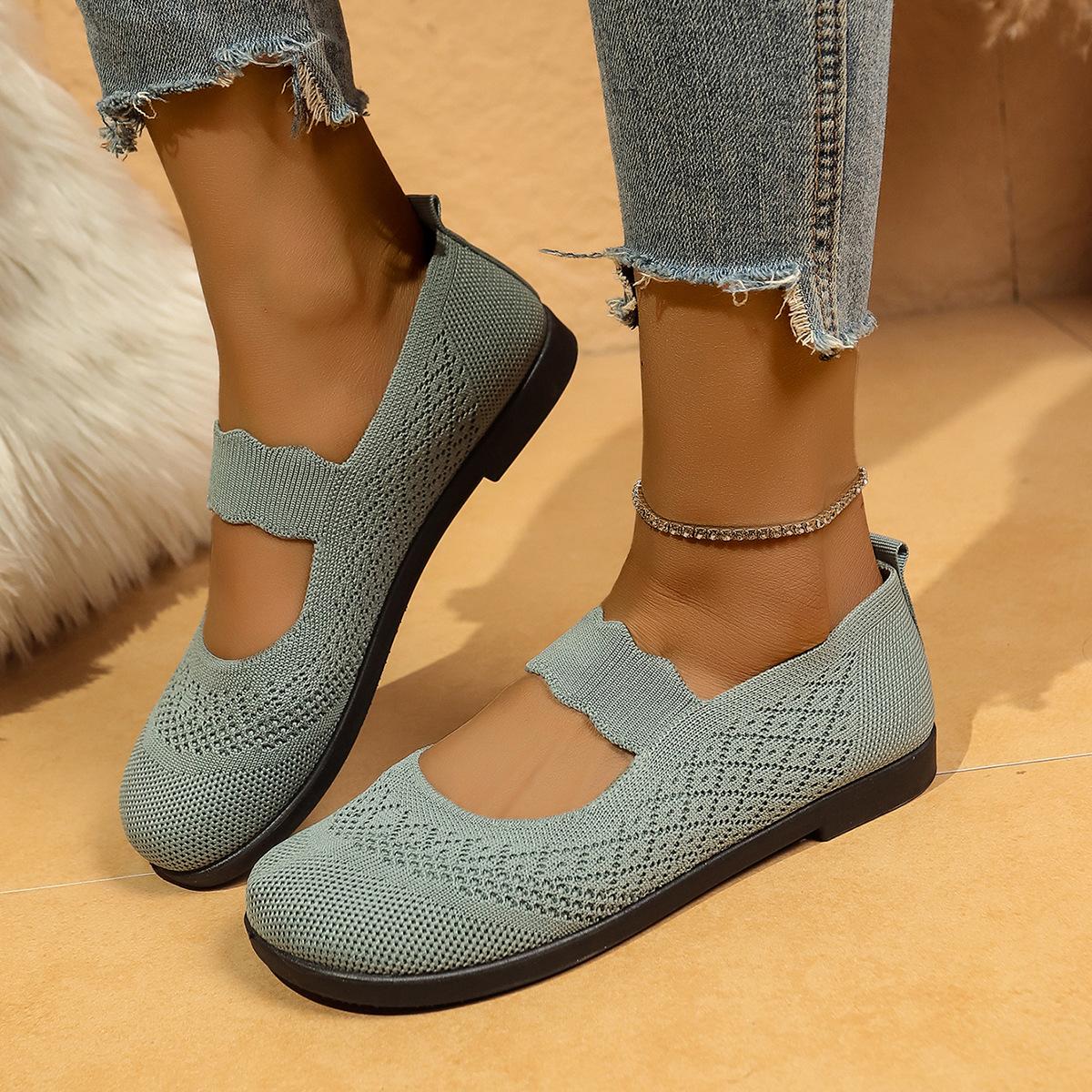 

Женская повседневная обувь для людей среднего и пожилого возраста, дышащая обувь на один шаг, повседневная спортивная обувь, тканевая обувь 41 зелёный