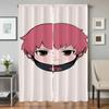 Home Interior Kitchen Curtains for Living Room 2 Pieces Blackout Curtains Door Curtain N-naruto-o Partition Bedroom Decoration