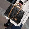 Luxury Leather Tote Bag, Large Capacity Handbag, Letter Embossed Shoulder Bag, Purse For Women