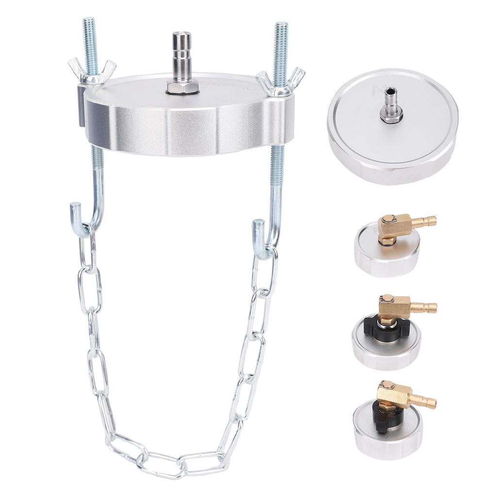 5pcs Master Cylinder Adapter Set Aluminum Brake Bleeder Adapter Set Universal for Most Pressure Brake Fluid Bleeder Kit