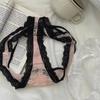 Patchwork Lace Flower Transparent Briefs Thong Mesh Floral Bowknot Panties Sweet   Lady