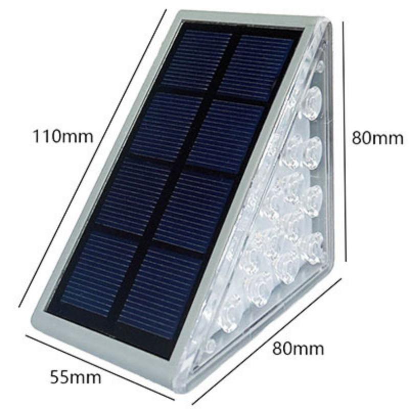 Waterproof Solar Step Lights for Outdoor Decks, Porches, Patios, and Garden Pathways