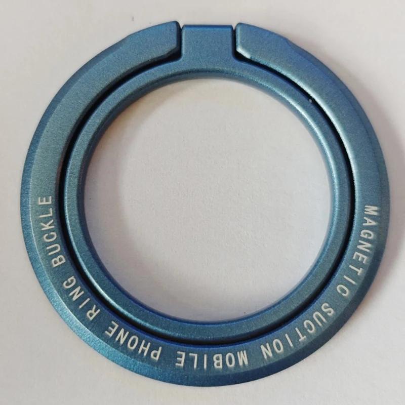 

2025Новый магнитный держатель-кольцо для телефона для аксессуаров MagSafe, регулируемое кольцо для пальца, кронштейн-подставка для магнитного чехла для iPhone синий