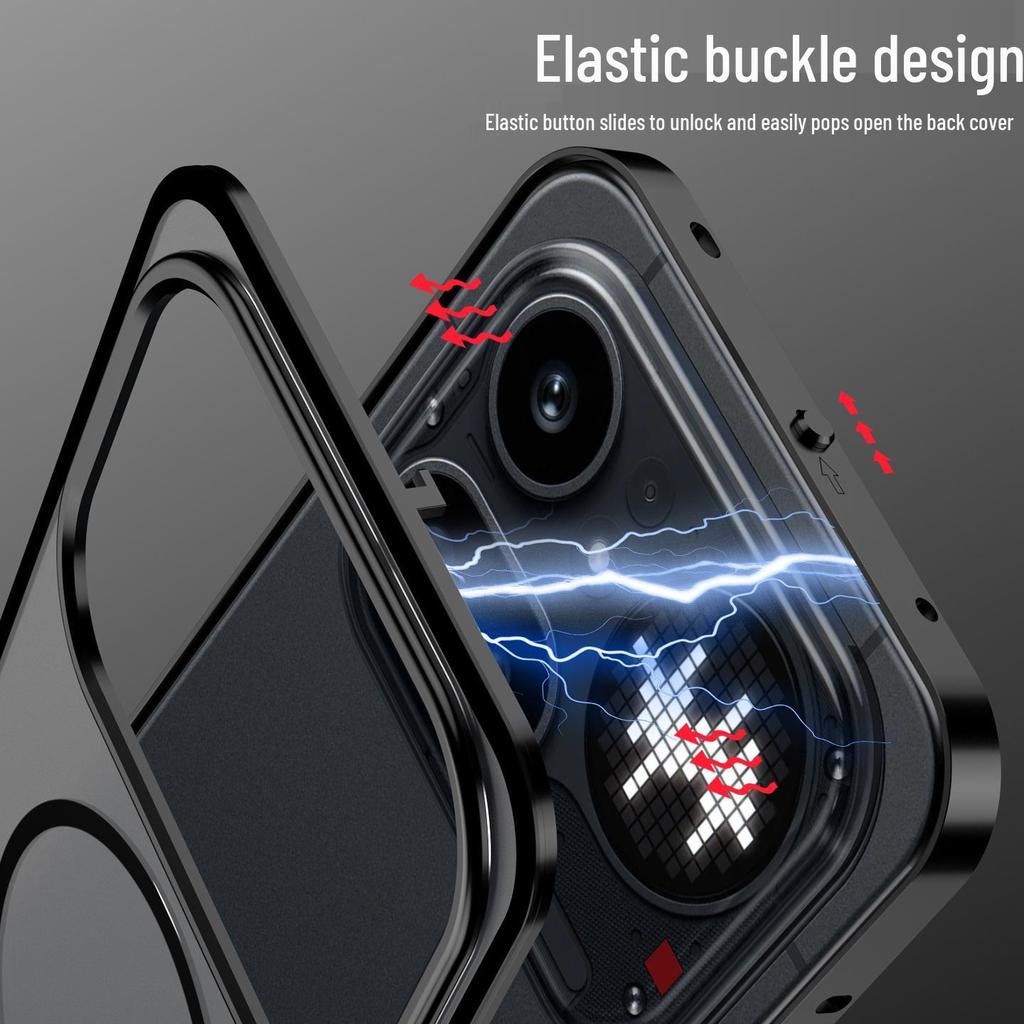 Nothing Phone 4 Pro Magnetic Metal Snap Drop-Proof Frosted Case