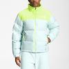The North Face two-tone logo-print puffer jacket Men's NF0A3C8D-TK1