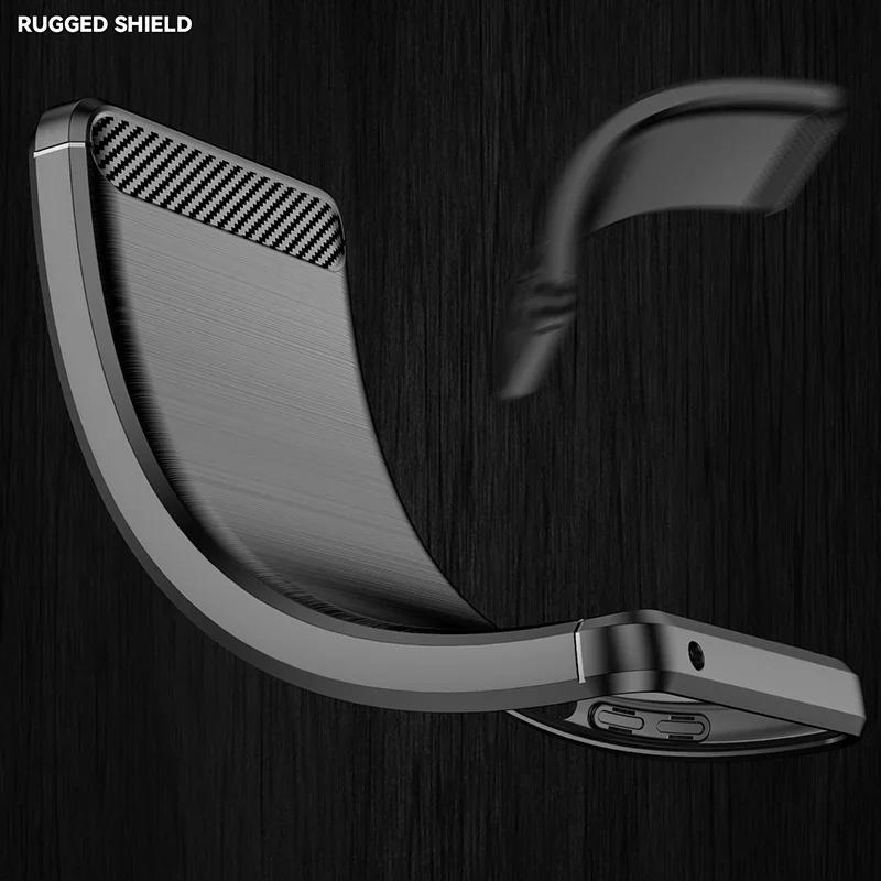 Carbon Fiber Texture TPU Case for Samsung Galaxy S23 Ultra S22 Plus S21 FE S20 S10 Note 20 10 Shockproof Protective Business Full Protection Cover