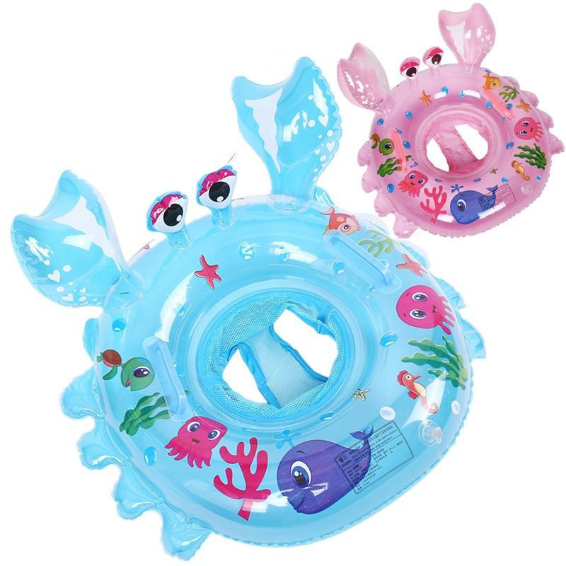 New Crab Baby Swim Ring 0-4 Years Old Infant Sitting Ring Boys Girls Inflatable Float Armpit Ring