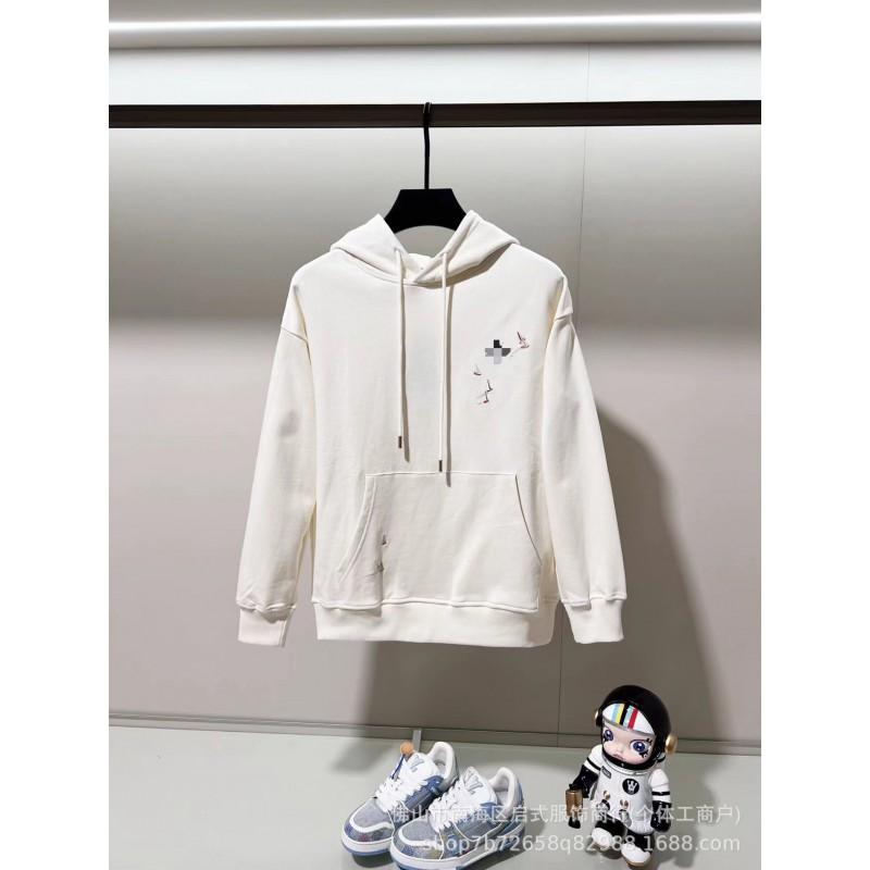 2026 Fall Embroidered Hooded Sweatshirt Loose Unisex Casual Top Teens