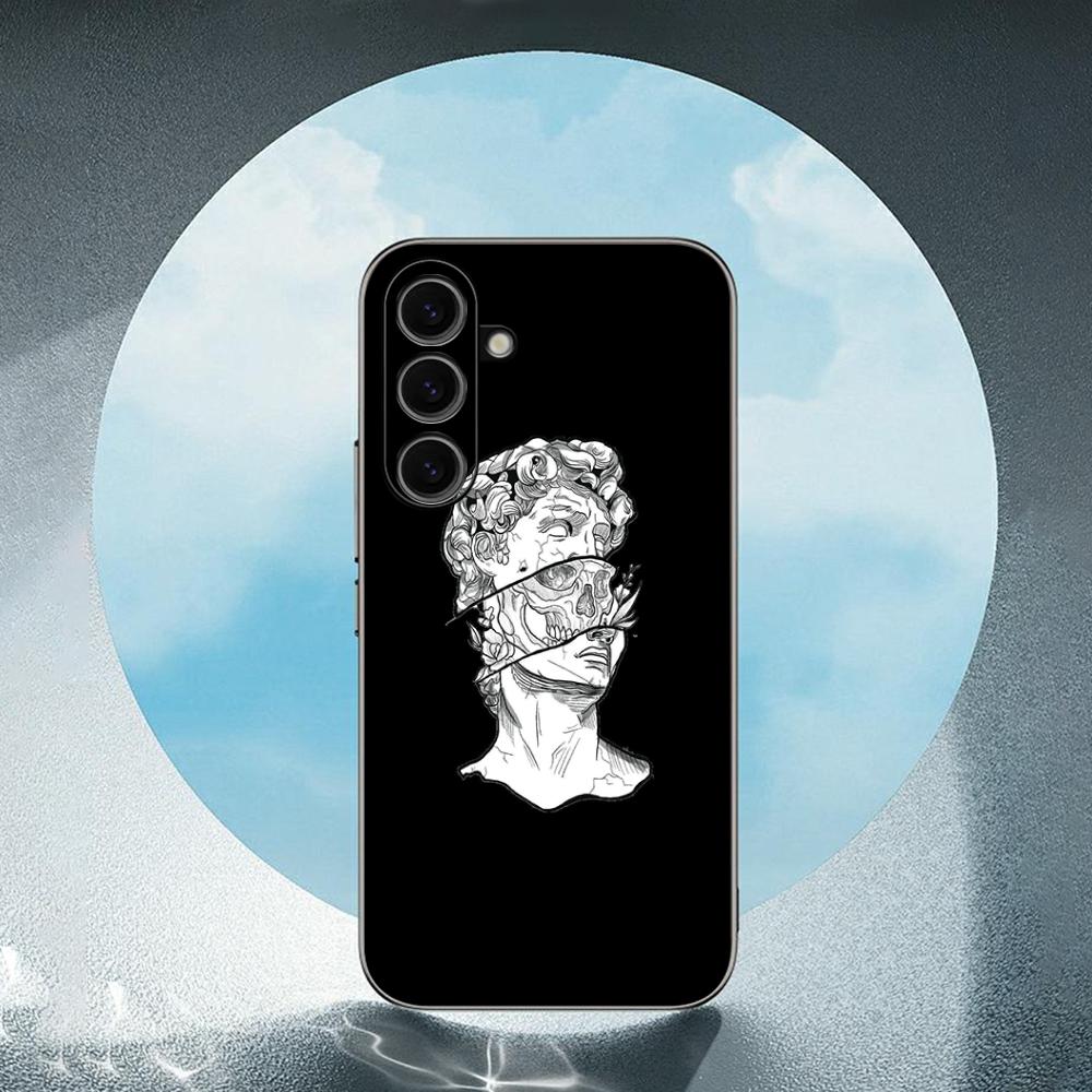 Roman statues cool hip-hop poster design Phone Case For Samsung Galaxy S26 S25 S24 S23 S22 S21 Plus Ultra Note20 Soft Black