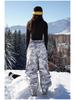 Calças de Esqui Camufladas Unissex: Equipamento de Snowboard à Prova de Vento, Impermeável, Espesso, Forrado com Fleece, Estilo Americano.