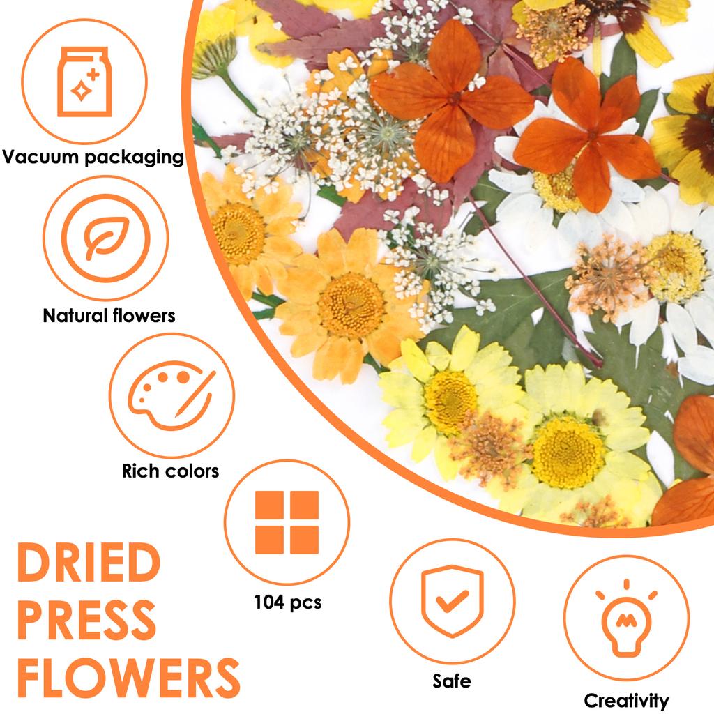 104/94pcs Dried Flowers Natural Plant Pressed Flower Epoxy Resin Fill DIY Make Art Craft Diarybook Decor Handmade Resin Material