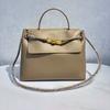 Cross-border explosion Andiamo leather handbag 2025 new old money style high-end women's cowhide tote bag