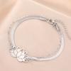 Bracelet Fleur de Lotus Dawapara Charme Lotus Bonne Fortune Bracelet Femme Cadeaux Amoureux Méditation Yoga Bijoux Couple Acier Inoxydable