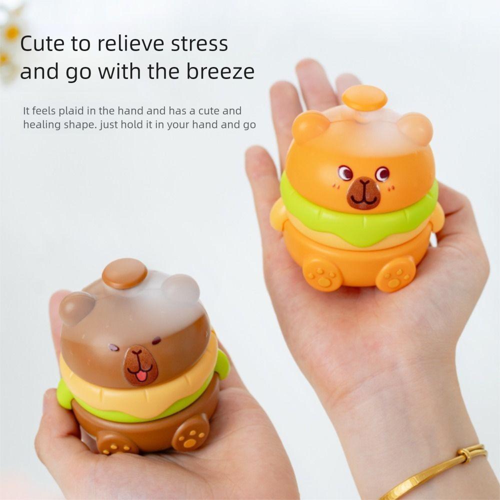 Low Noise Mini Electric Fan Cartoon Personal Desk Fan Portable Cooling Fan Household