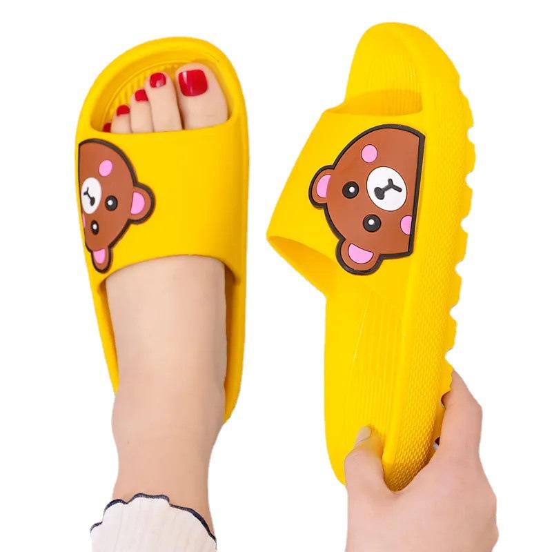 Thick-soled slippers Sweet and cute wind bear home slippers Household summer cool slippers