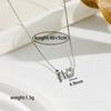 French Translucent Green Water Droplet Blue Ocean Necklace Collarbone Chain Snake Bone Fashionable Personality Titanium Steel Gold-plated Necklace