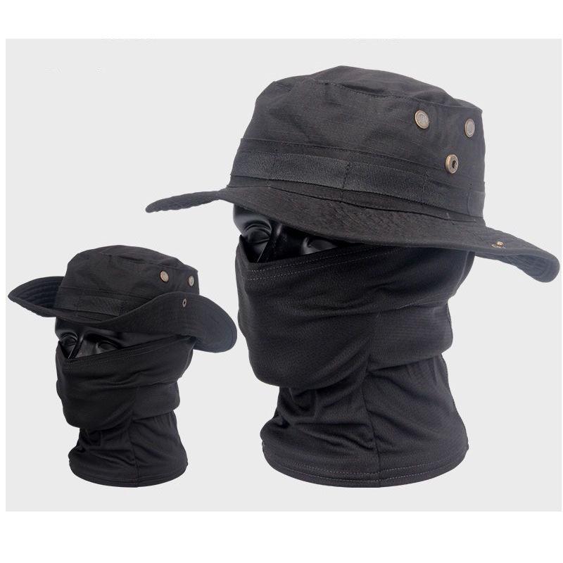 Camouflage Tactical Bucket Hat Set - Outdoor Fishing & Sun Protection Breathable Hat for Men