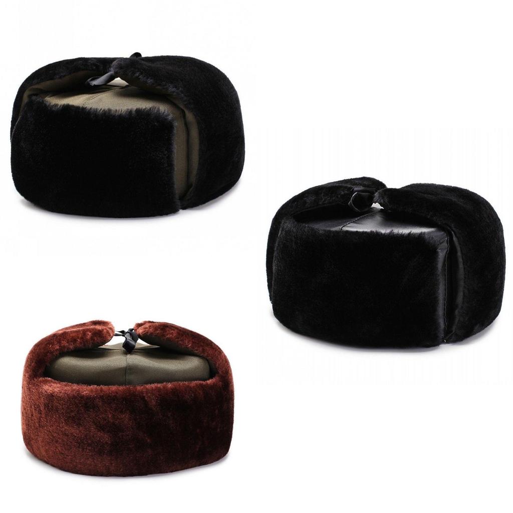 Comfortable Thickened Winter Military Cap For Elderly Men With Adjustable Sizes And Warm Design
