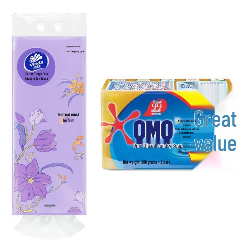 Vinda Cotton Soft Hanging Tissues with Laundry Soap