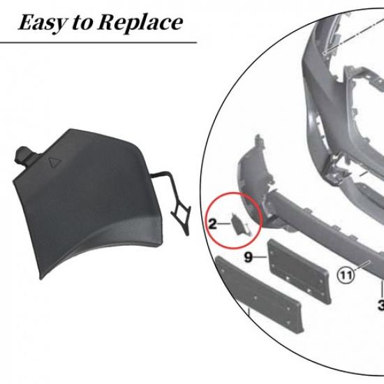 Front Bumper Tow Hook Cover Cap for 2018- BMW X3 G01 51117399897