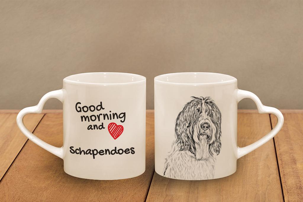 Schapendoes, Dutch Sheepdog, Nederlandse Schapendoes - Cup with a Dog, Adorable Cup with a Heart-shaped Handle, Universal Gift from the Art-Dog Brand
