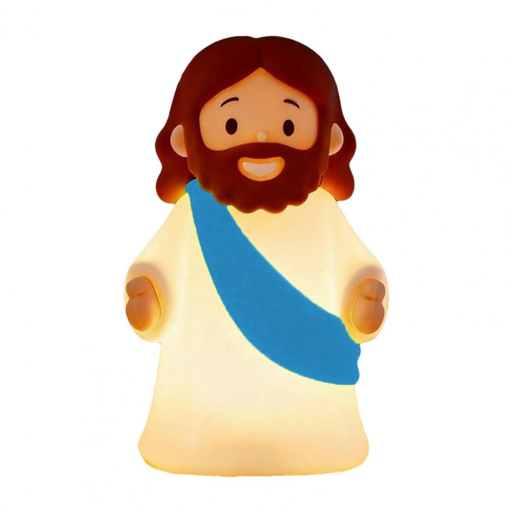 Little Jesus Night Light Rechargeable Night Light Mini Jesus Silicone Night Light with Dimmable Touch Control for Kids
