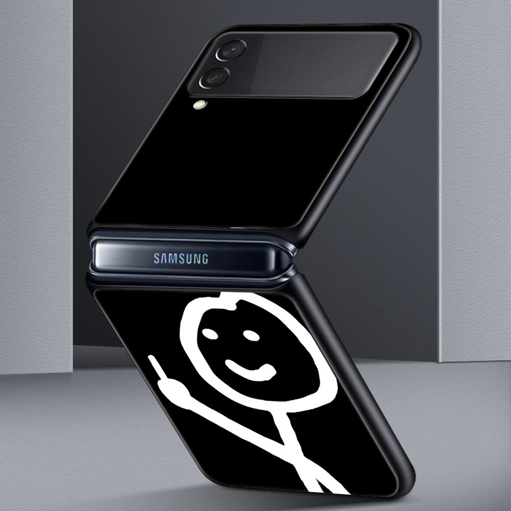 Funny Cute Cartoon Matchman Phone Case for Samsung Galaxy Z Flip 3 4 5 Shell For Samsung Z Flip3 Flip4 Hard PC Bumper Cover