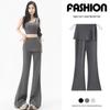 2026 Spring/Summer Maternity Slimming Micro Flare Butt Cover Two-Piece Casual Pants
