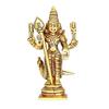 Murugan Idol Brass Mini | Mini Lord Murugan Statue | Karthikeyan Idol | Mini Murugan Silai Brass 8 CM Height Brass Gold Colour 1 Piece, Religious