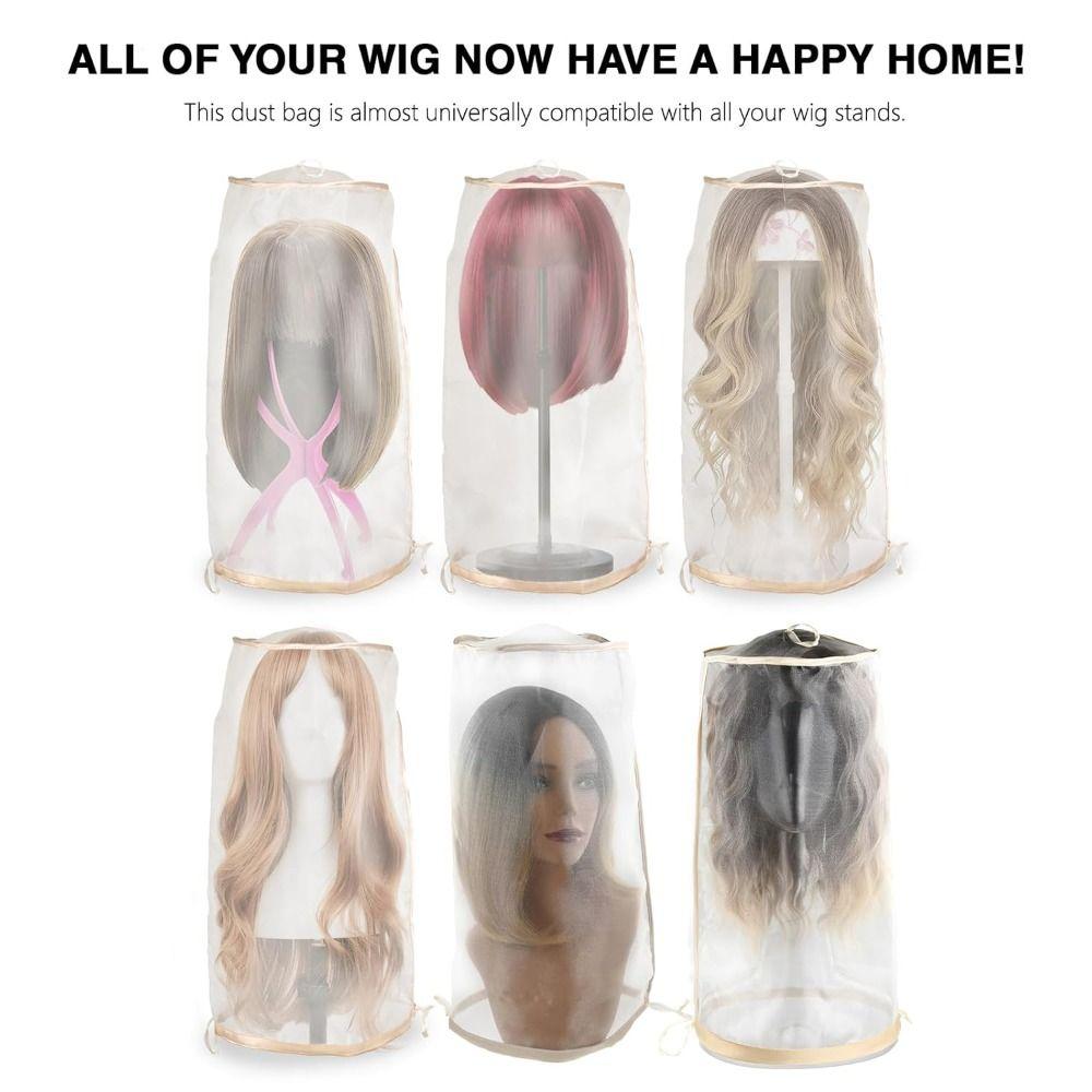 Portable Wig Bag Adjustable Wig Organizer Wig Dust Covers  Wig Protection