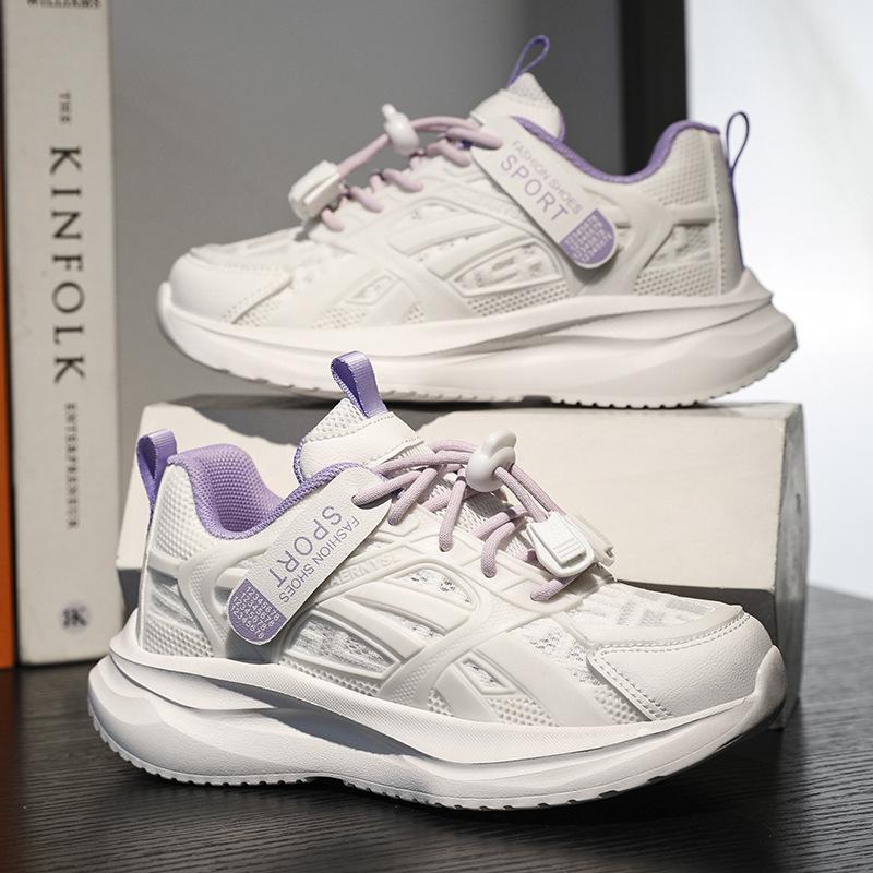 

Girls shoes 2025 new summer mesh shoes children s little white shoes medium older girls dad shoes spring and autumn sports shoes 40