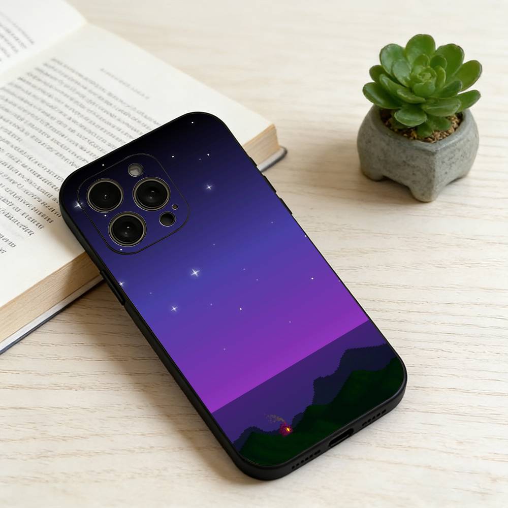 S-Stardew Valley Phone Case For iPhone 17,16,15,14,13,12,11 Plus,Pro Max,XS,Soft Silicone Black Cover