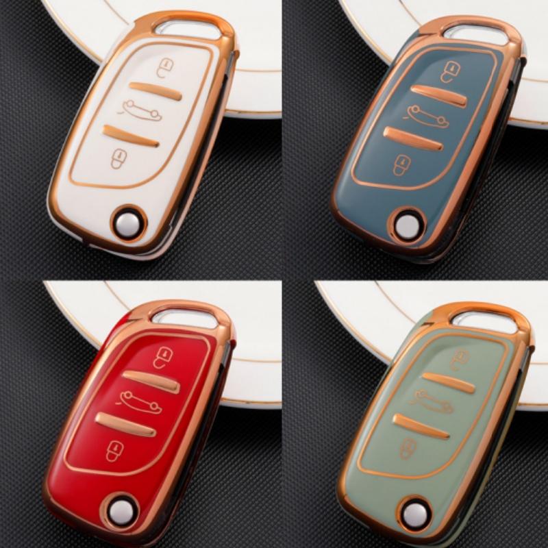 NEW TPU Car Key Case Cover Bag For Peugeot 107 207 307 407 308 607 Full Shell Keychain Accessories