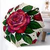 1pc Sturdy 8-Bone Auto Umbrella, Mixed Rose Bouquet Umbrella, Digital Printed, Foldable Umbrella for On-the-Go Outdoor Use