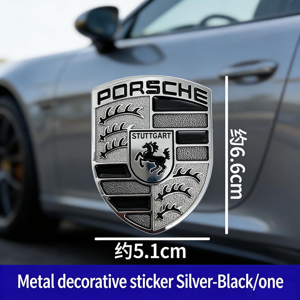 WIRP3 Car Front Hood Replacement Badge Modification Accessory For Porsche Cayenne Panamera Macan 911 Taycan Boxster Cayman 918 Pajun