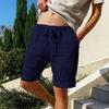 Summer Men's Cotton Linen Breathable Shorts Hawaii Beach Pants Male Solid Color Trousers Loose Versatile Streetwear