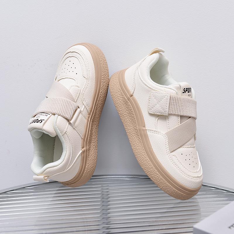 

Trendy Spring 2024 Versatile Retro Canvas Sneakers for Girls 36 бежевий