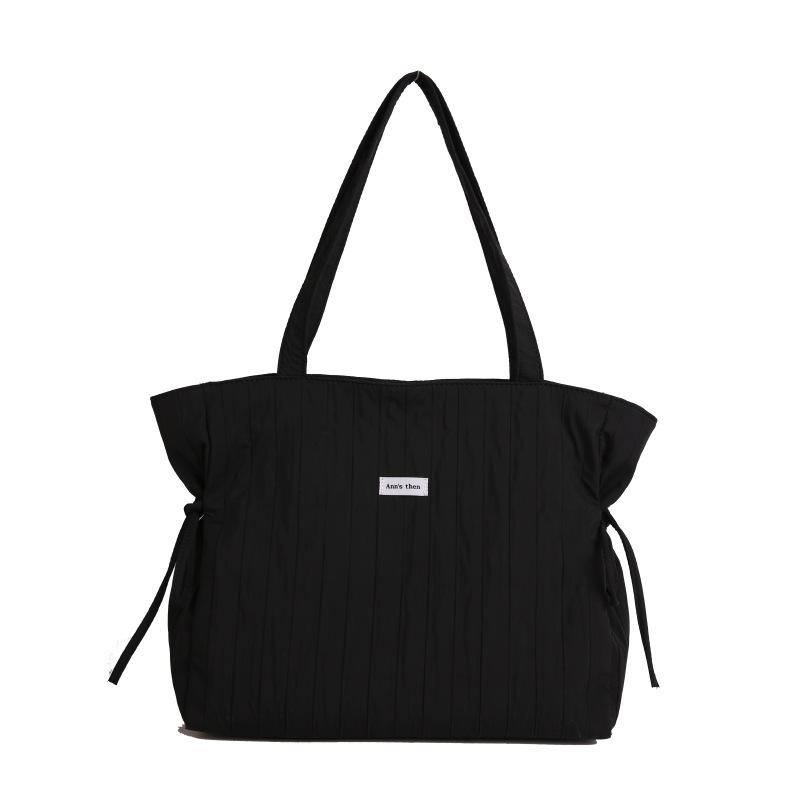 

Вместительная сумка под мышкой Женская сумка для поездок Сумка-тоут Простая и универсальная сумка через плечо чёрный