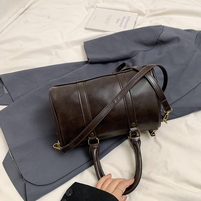 Retro Mode Handtasche schlicht und vielseitig PU-Gewebe Nischendesign Schulter-Umhängetasche